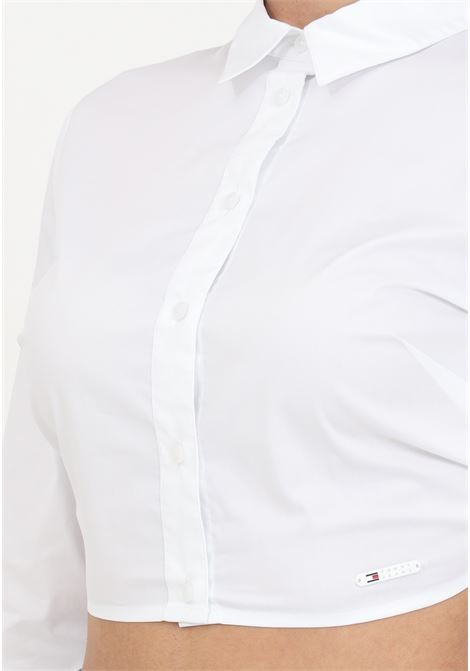 White women's crop shirt TOMMY JEANS | DW0DW17344YBRYBR